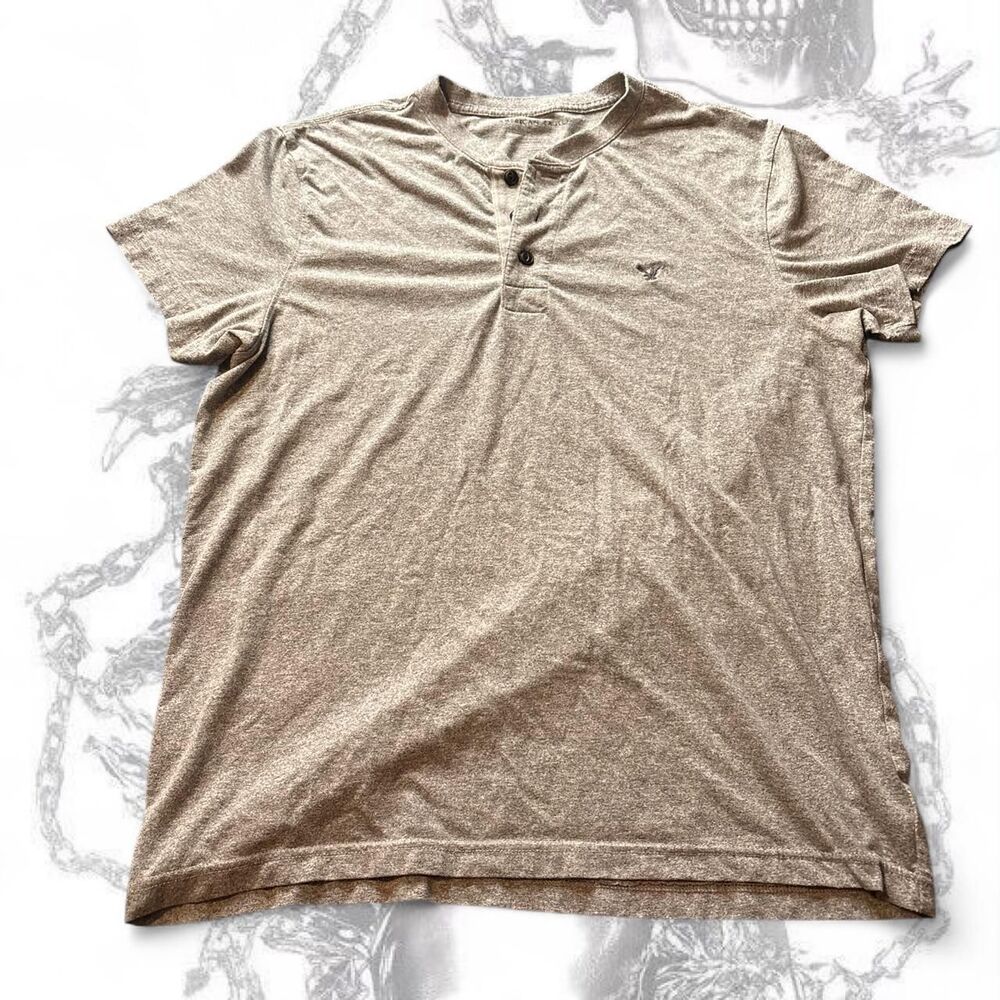 American-eagle Men's Brown and Tan Polo-shirts